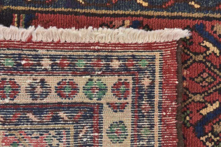 3' 6 x 10' 3 Hand Knotted Hamedan Persian Wool Runner Rug