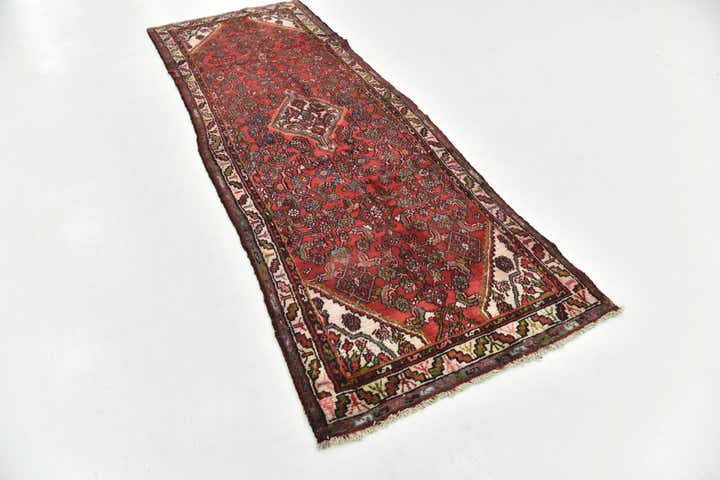 105cm x 295cm anudado a mano Hamedan Alfombra Persa Lana Pasillera