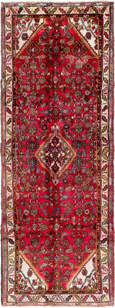105cm x 295cm anudado a mano Hamedan Alfombra Persa Lana Pasillera
