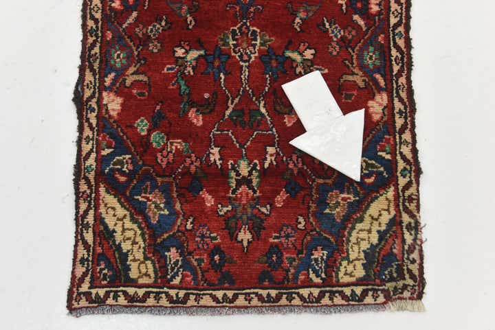 2' 2 x 16' Hand Knotted Hamedan Persian Wool Runner Rug