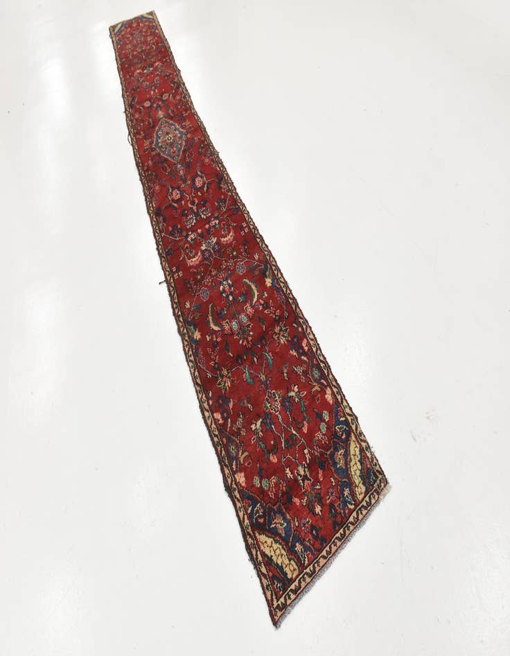 Detail image of 2' 2 x 16' Hand Knotted Hamedan Persian Wool Runner Rug