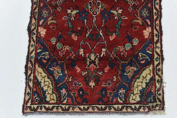 2' 2 x 16' Hand Knotted Hamedan Persian Wool Runner Rug