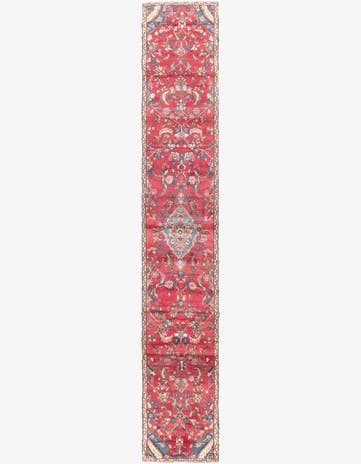 2' 2 x 16' Hand Knotted Hamedan Persian Wool Runner Rug