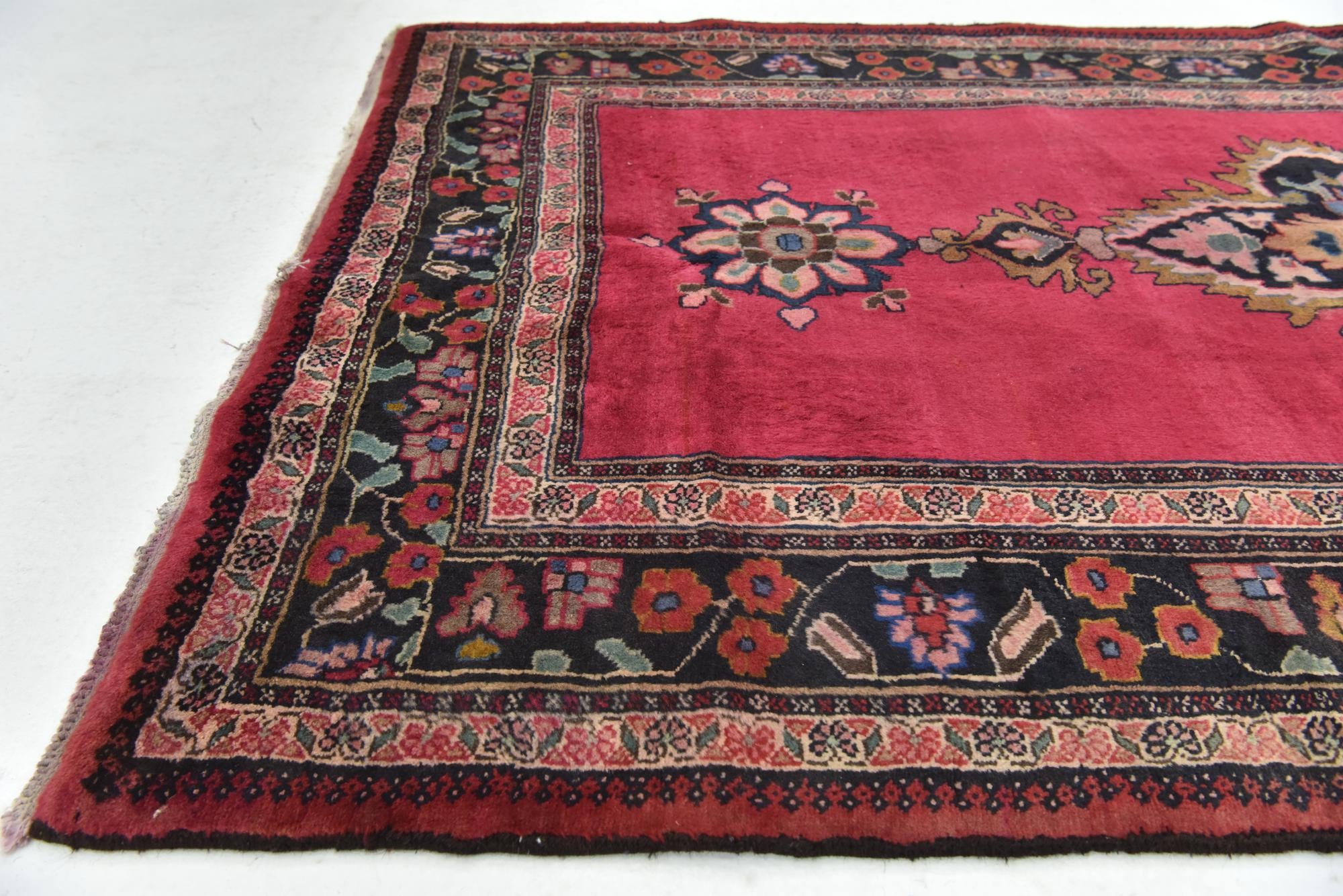 4' x 9' 2 Hand Knotted Hamedan Persian Wool Runner Rug