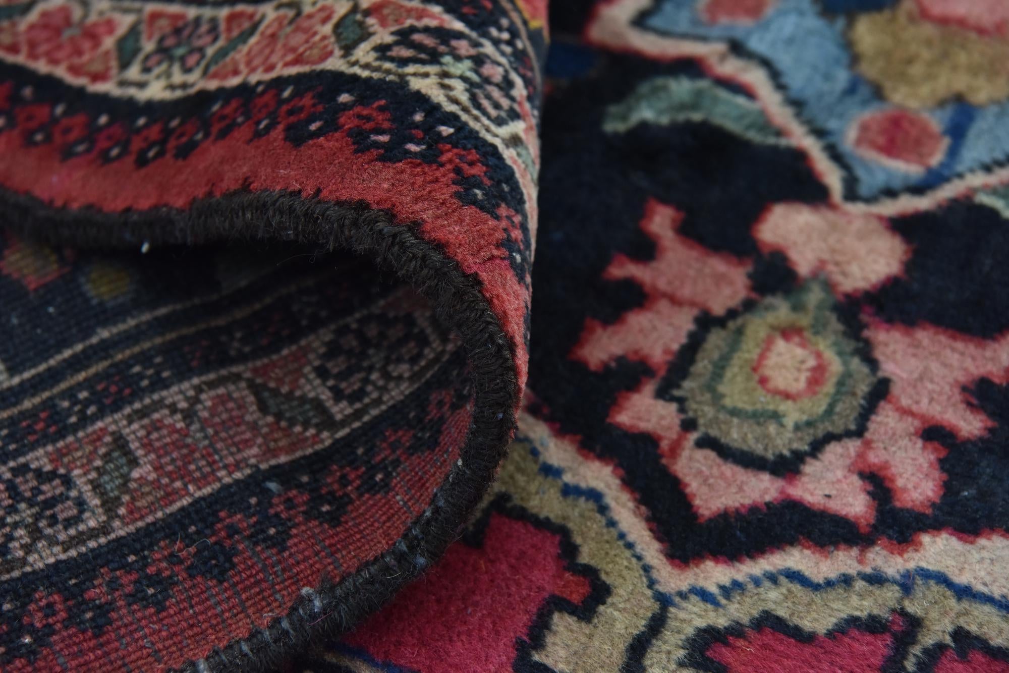 4' x 9' 2 Hand Knotted Hamedan Persian Wool Runner Rug