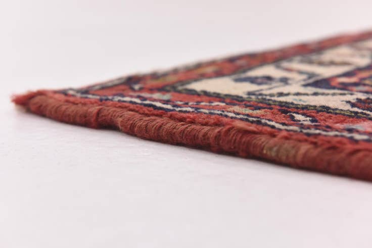 Detail image of 3' 6 x 10' 2 Hand Knotted Hamedan Persian Wool Runner Rug
