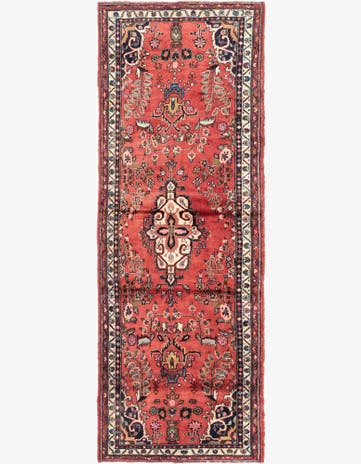 3' 6 x 10' 2 Hand Knotted Hamedan Persian Wool Runner Rug