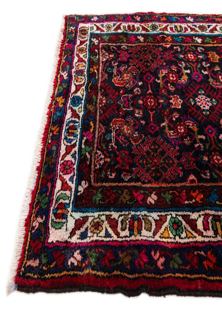 3' 5 x 13' Hand Knotted Hamedan Persian Wool Runner Rug