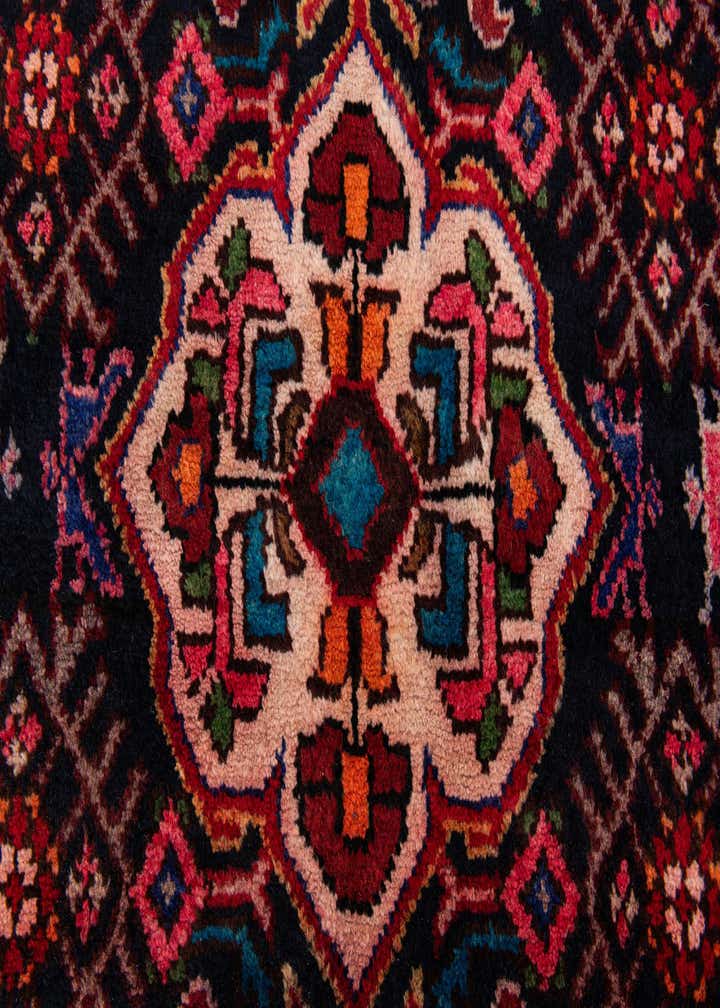 3' 5 x 13' Hand Knotted Hamedan Persian Wool Runner Rug