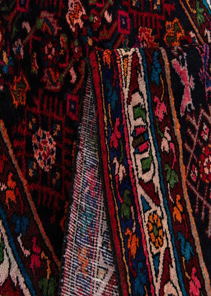 3' 5 x 13' Hand Knotted Hamedan Persian Wool Runner Rug