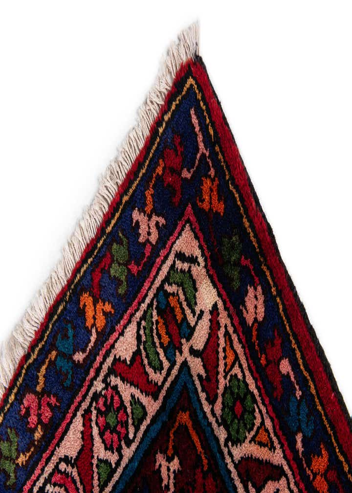 3' 5 x 13' Hand Knotted Hamedan Persian Wool Runner Rug