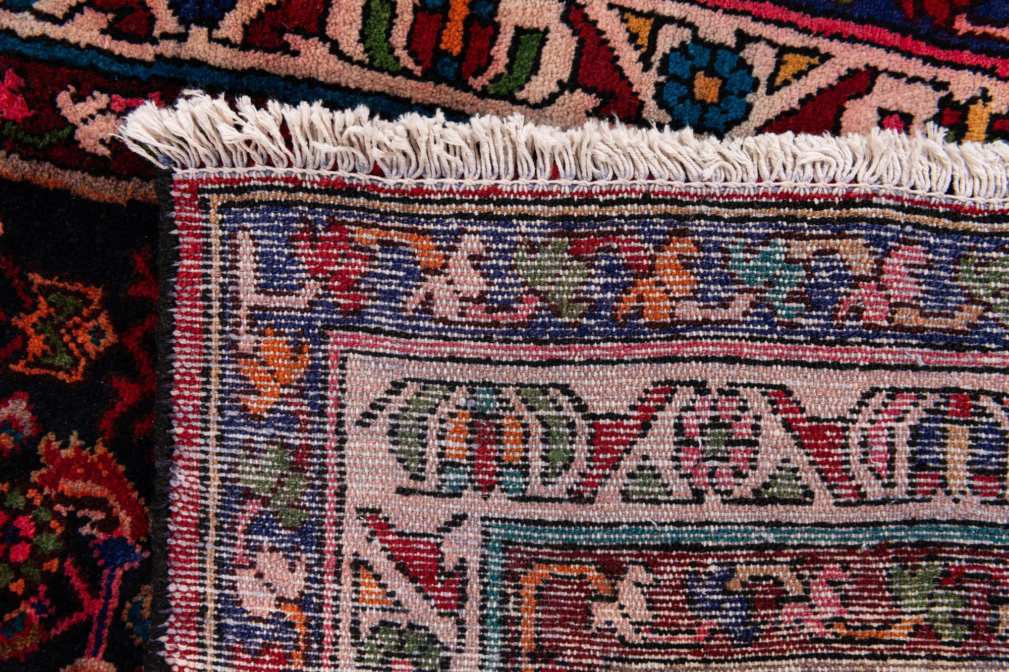 3' 5 x 13' Hand Knotted Hamedan Persian Wool Runner Rug