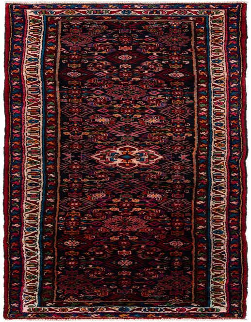 3' 5 x 13' Hand Knotted Hamedan Persian Wool Runner Rug