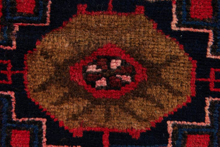 Detail image of 2' 6 x 9' 6 Hamedan Wool Runner Rug