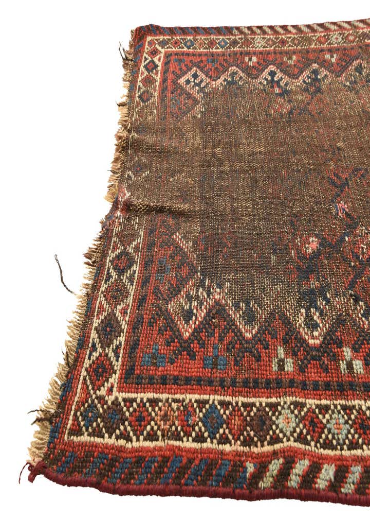 3' x 9' 4 Hand Knotted Hamedan Persian Wool Runner Rug