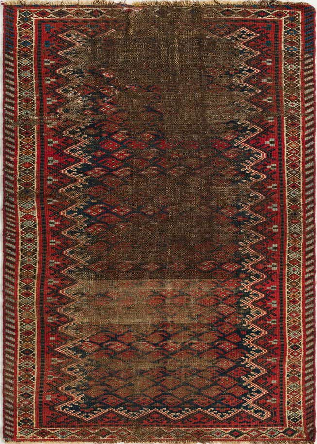 3' x 9' 4 Hand Knotted Hamedan Persian Wool Runner Rug