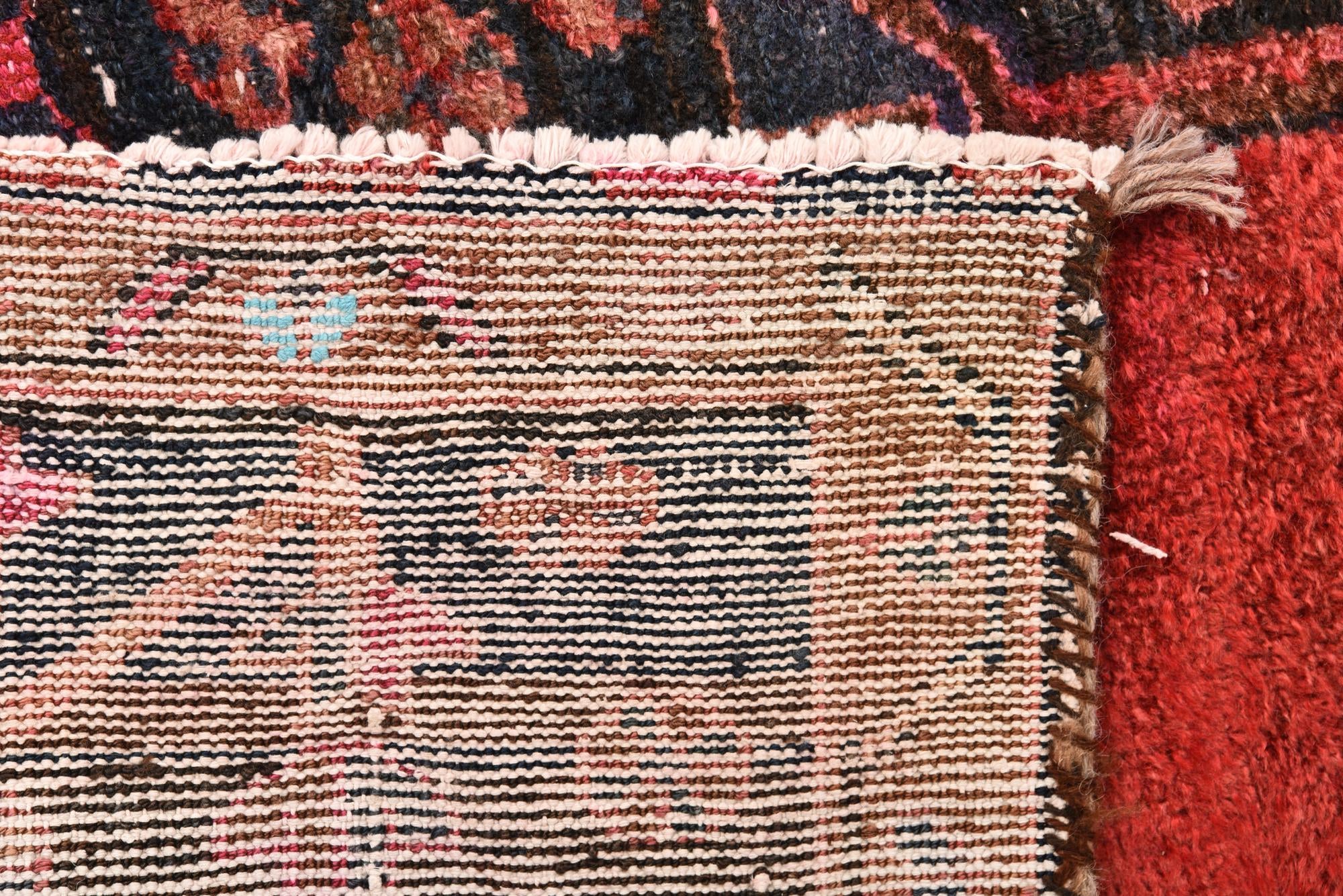 125cm x 265cm Hand Knotted Hamedan Persian Wool Runner Rug