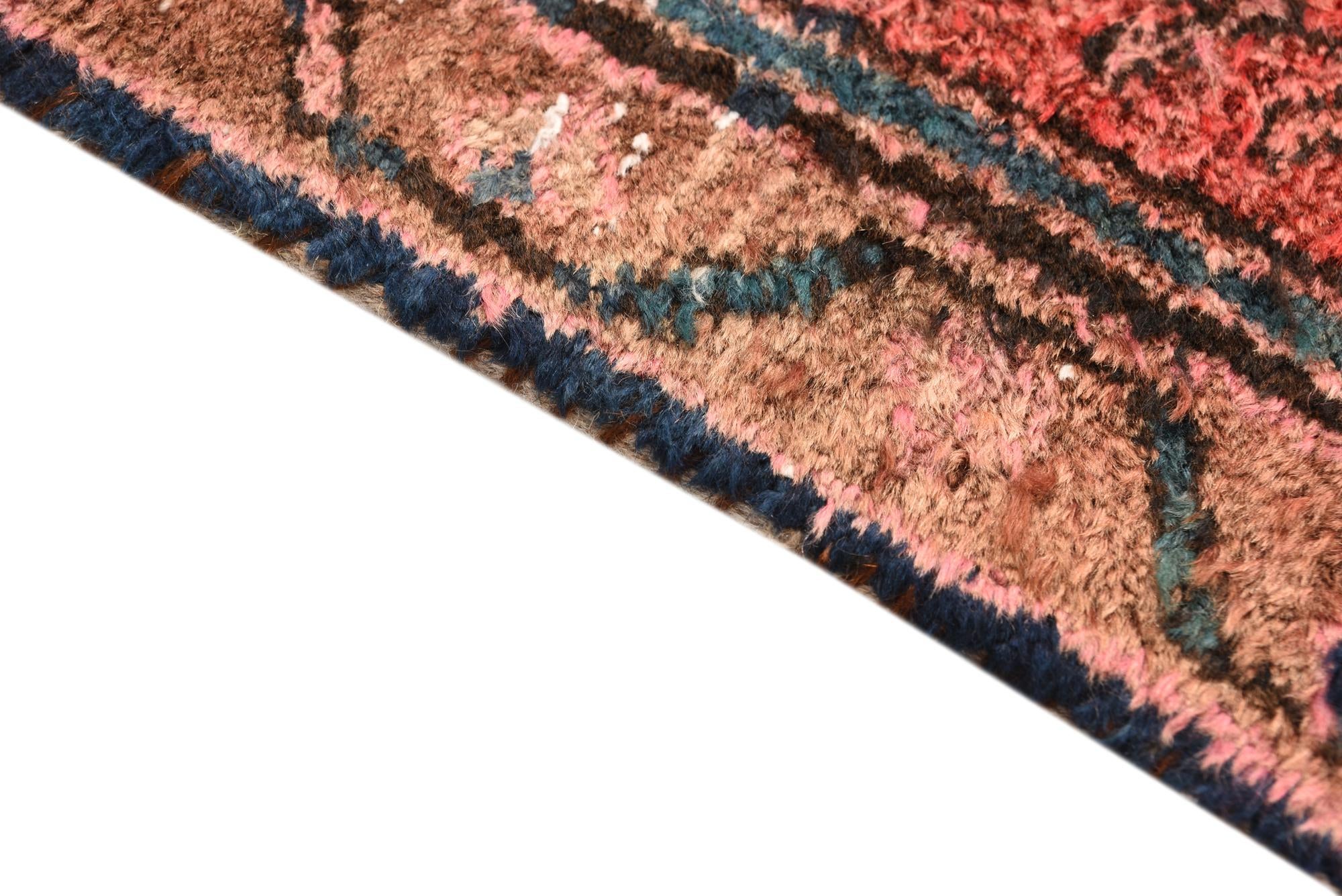 125cm x 265cm Hand Knotted Hamedan Persian Wool Runner Rug