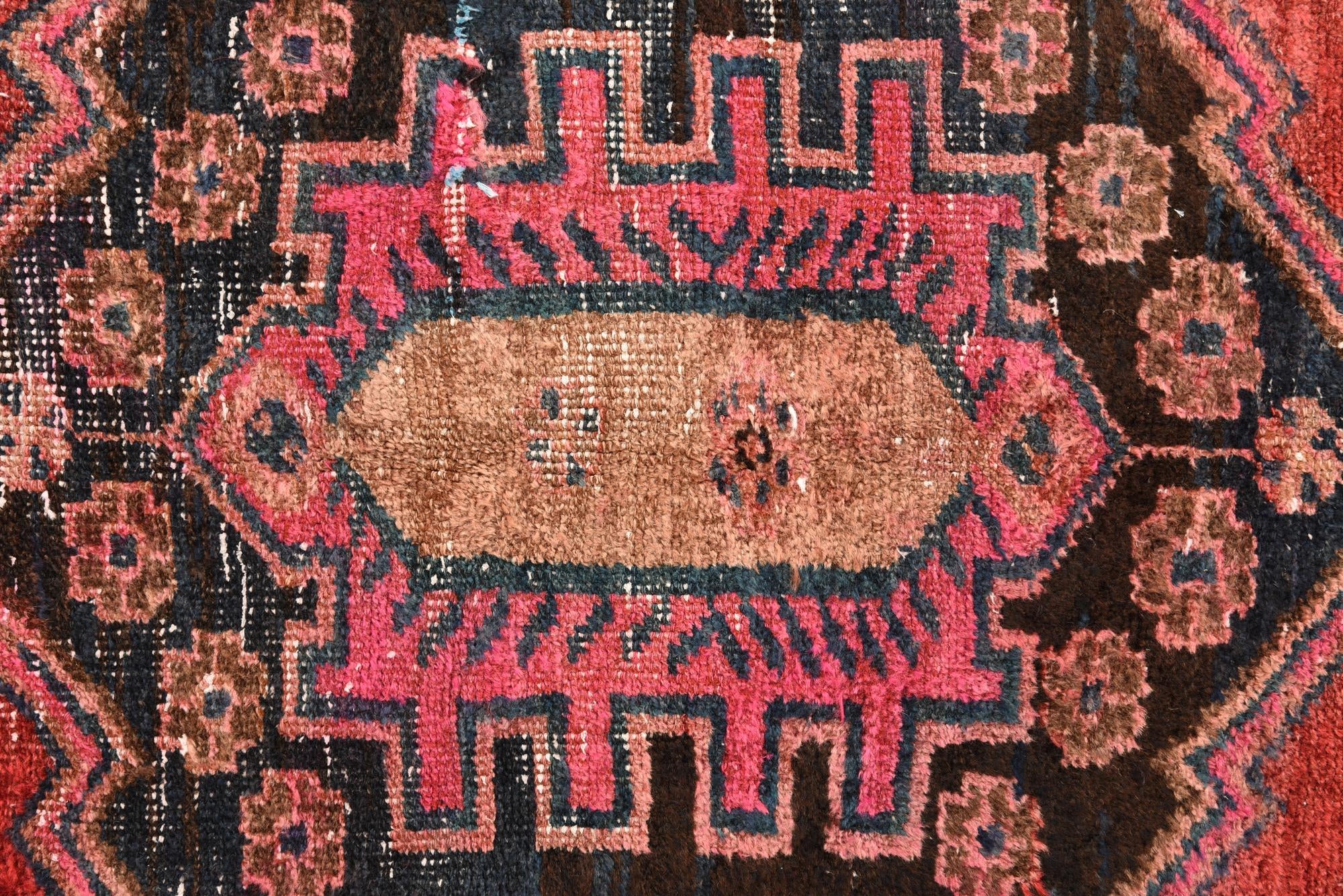 125cm x 265cm Hand Knotted Hamedan Persian Wool Runner Rug
