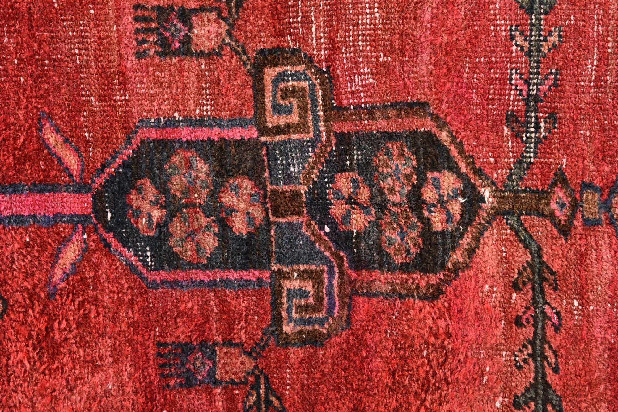 125cm x 265cm Hand Knotted Hamedan Persian Wool Runner Rug