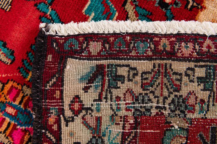 4' 2 x 9' 5 Hand Knotted Hamedan Persian Wool Runner Rug