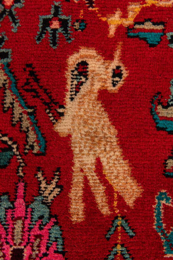 4' 2 x 9' 5 Hand Knotted Hamedan Persian Wool Runner Rug