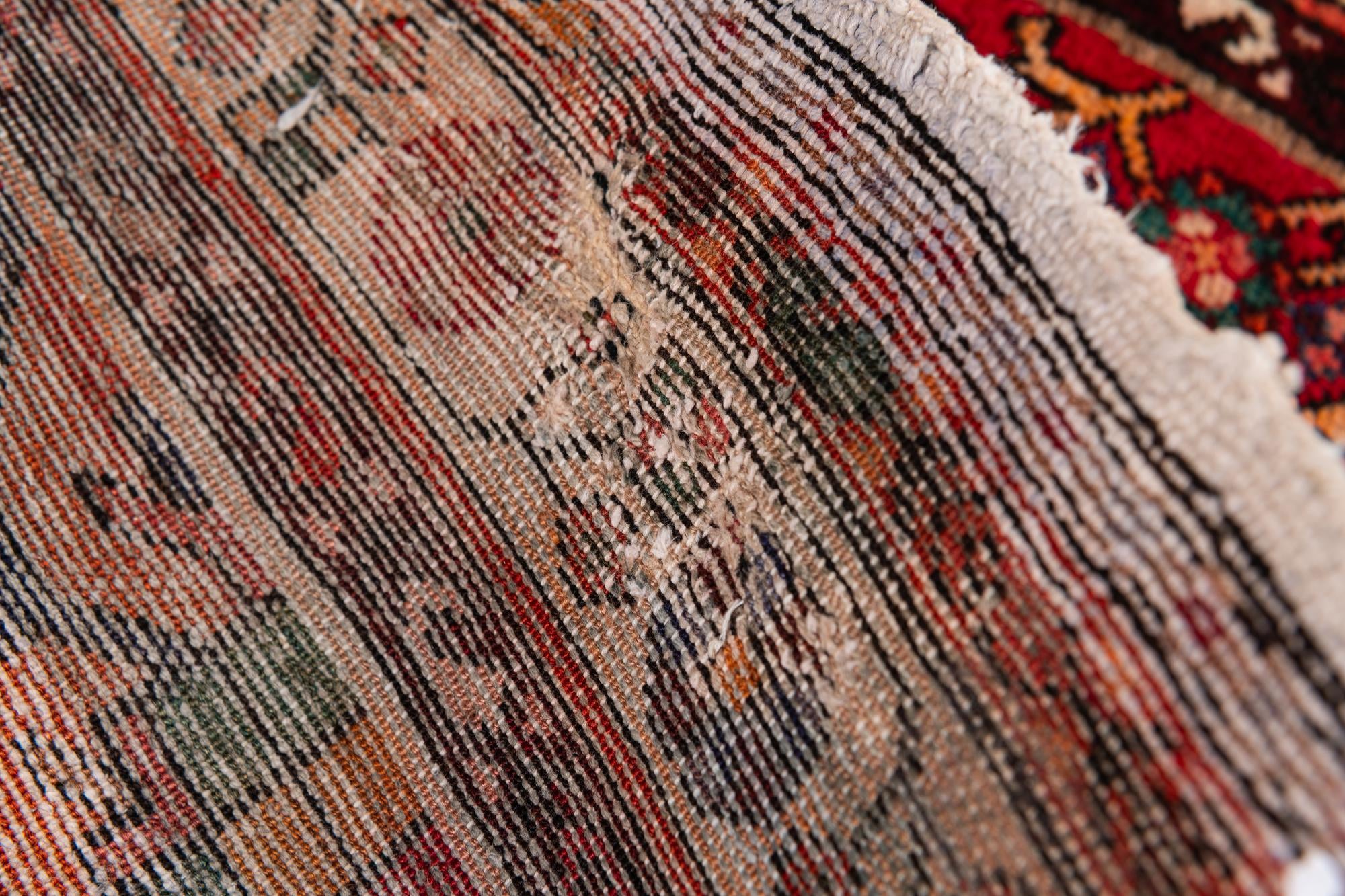 100cm x 390cm Hand Knotted Hamedan Persian Wool Runner Rug