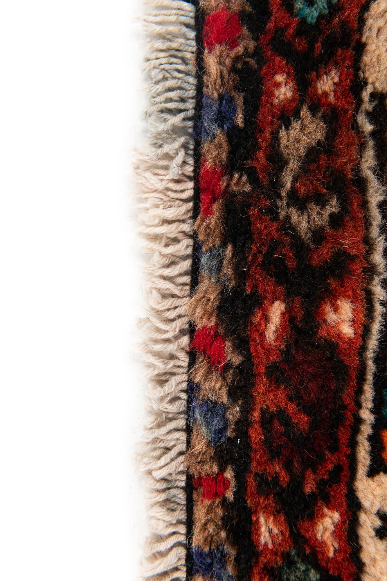 100cm x 390cm Hand Knotted Hamedan Persian Wool Runner Rug