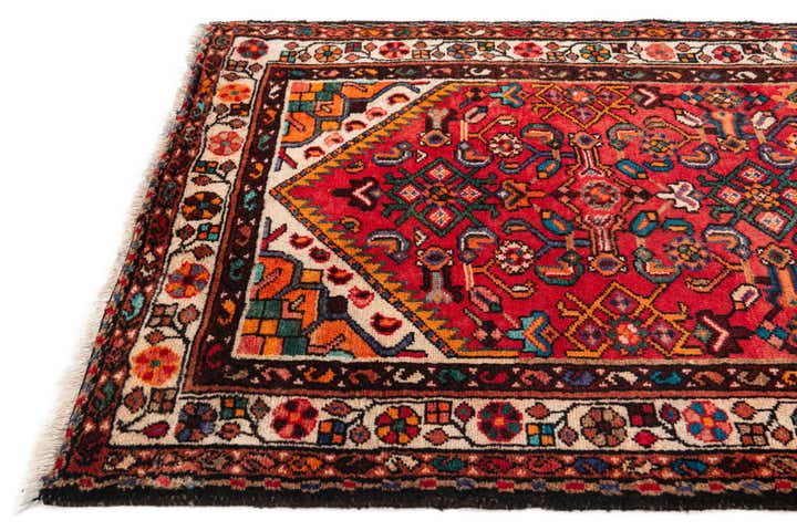 100cm x 390cm anudado a mano Hamedan Alfombra Persa Lana Pasillera