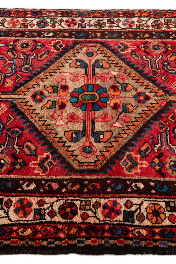 100cm x 390cm anudado a mano Hamedan Alfombra Persa Lana Pasillera