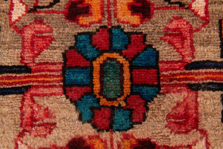 Detail image of 100cm x 390cm anudado a mano Hamedan Alfombra Persa Lana Pasillera