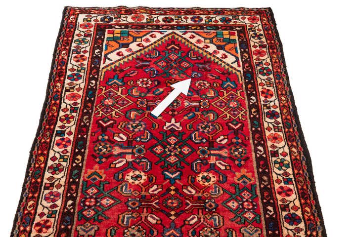 100cm x 390cm anudado a mano Hamedan Alfombra Persa Lana Pasillera