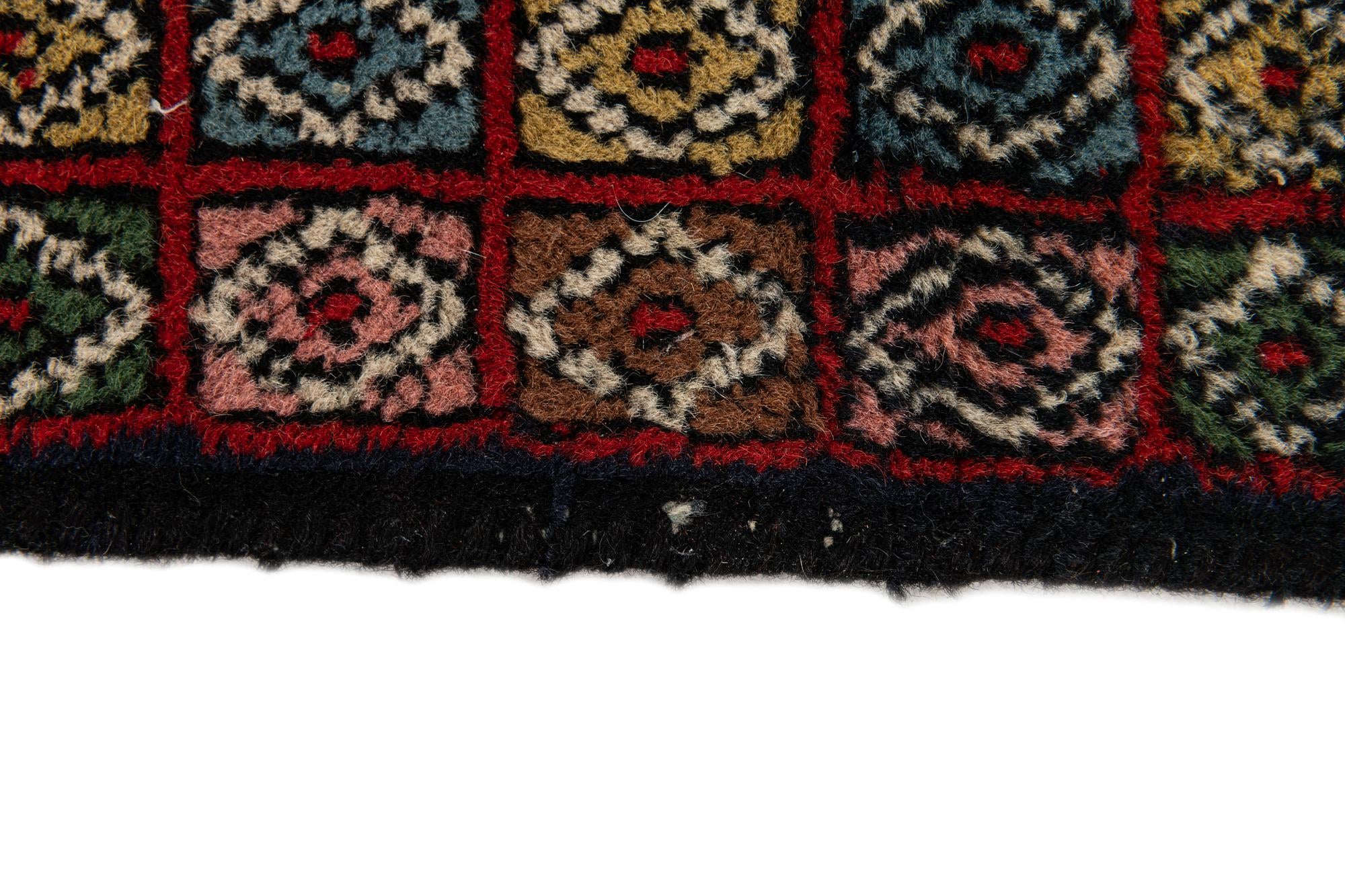 2' 2 x 7' 2 Hand Knotted Hamedan Persian Wool Runner Rug