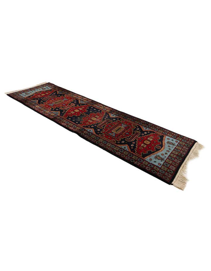 2' 2 x 7' 2 Hand Knotted Hamedan Persian Wool Runner Rug