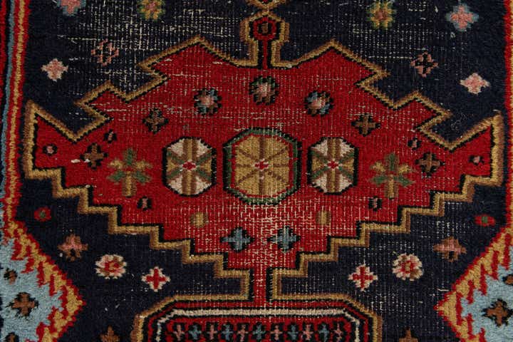 2' 2 x 7' 2 Hand Knotted Hamedan Persian Wool Runner Rug