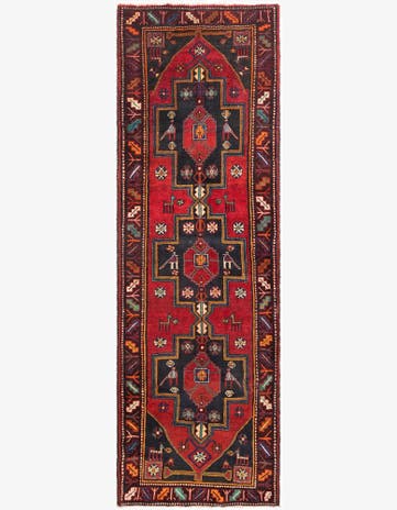 3' 5 x 10' 2 Hamedan Runner Rug