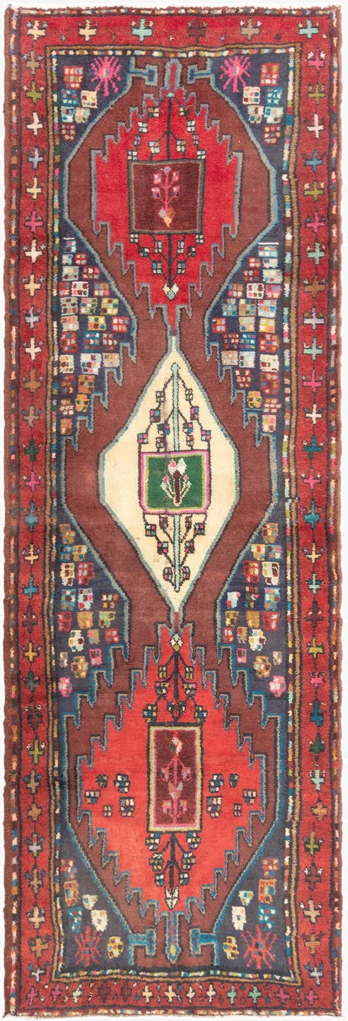 3' x 9' 11 Hamedan Runner Rug