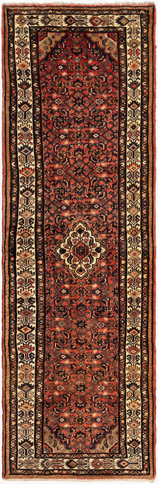 3' 5 x 12' 10 Hamedan Wool Runner Rug