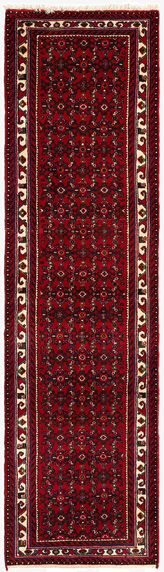 80cm x 302cm Hamedan Wool Runner Rug