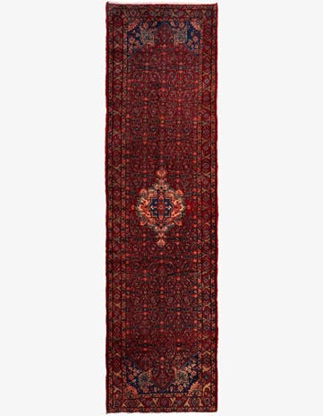 3' 7 x 13' 3 Hamedan Wool Runner Rug