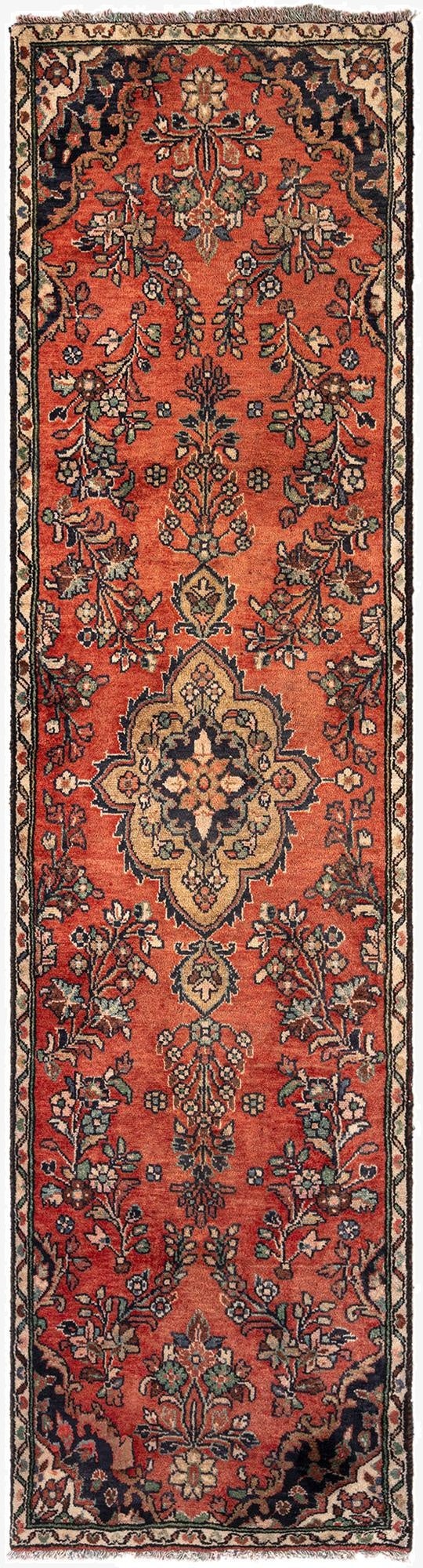 75cm x 287cm Hamedan Wool Runner Rug