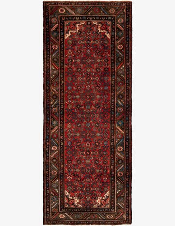 3' 7 x 9' 3 Hamedan Wool Runner Rug