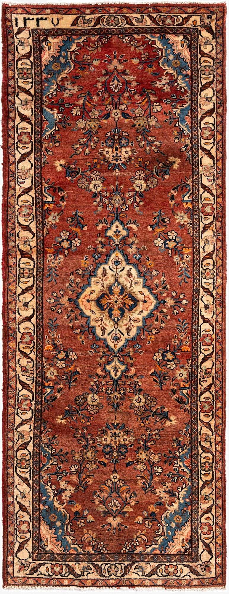 3' 6 x 8' 11 Hamedan Wool Runner Rug