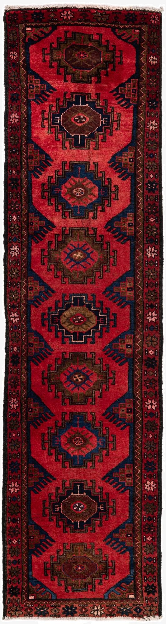 75cm x 290cm Hamedan Wool Runner Rug
