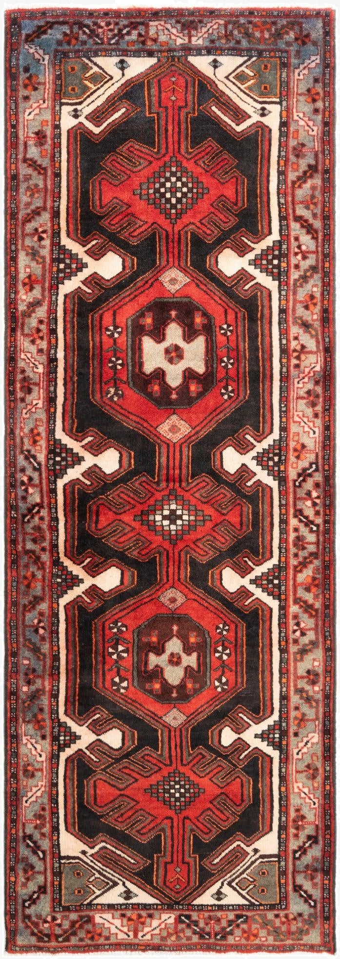3' 3 x 9' 9 Hamedan Runner Rug