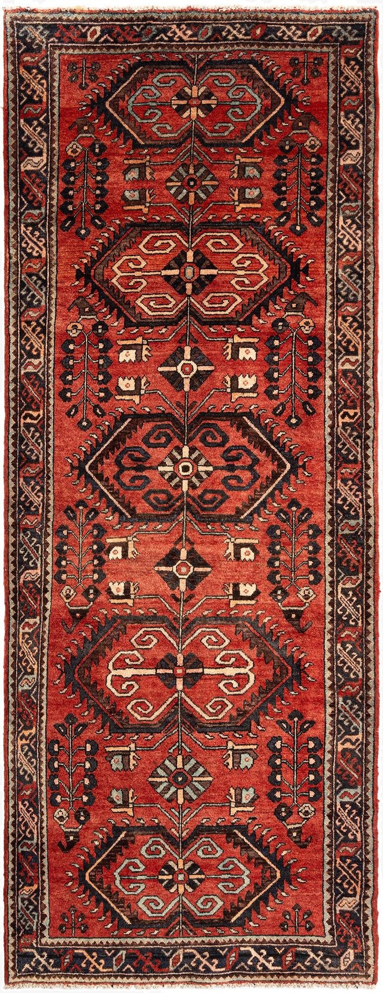 3' 10 x 9' 8 Hamedan Wool Runner Rug