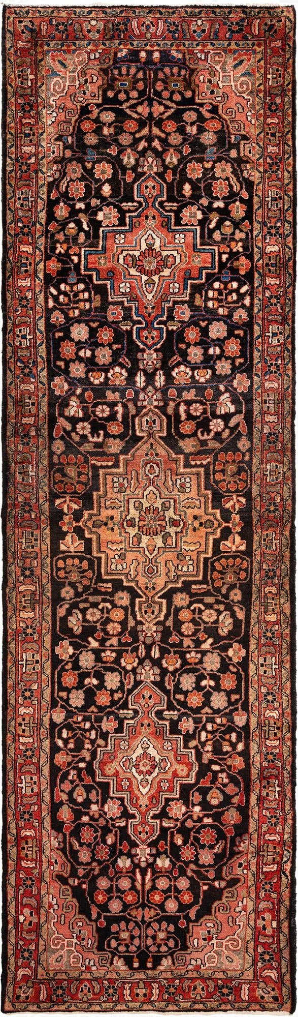 3' 8 x 13' 9 Hamedan Wool Runner Rug