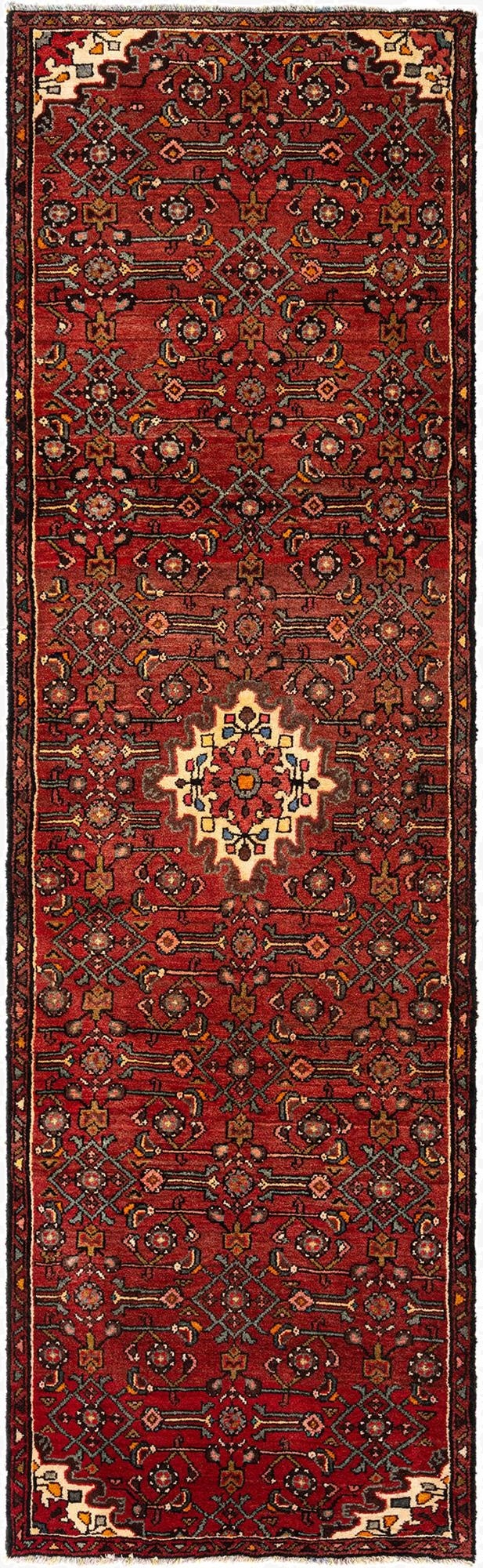 3' x 10' Hamedan Wool Runner Rug