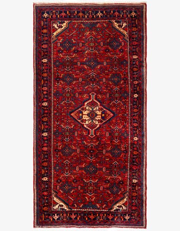 4' 11 x 9' 9 Hamedan Wool Runner Rug