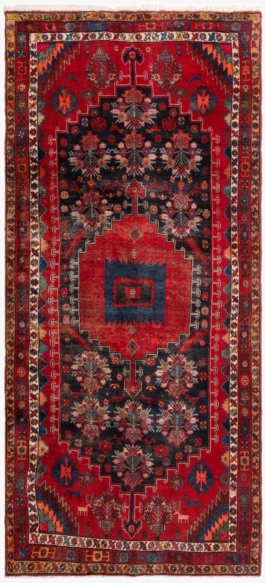 4' 9 x 10' 10 Hamedan Runner Rug